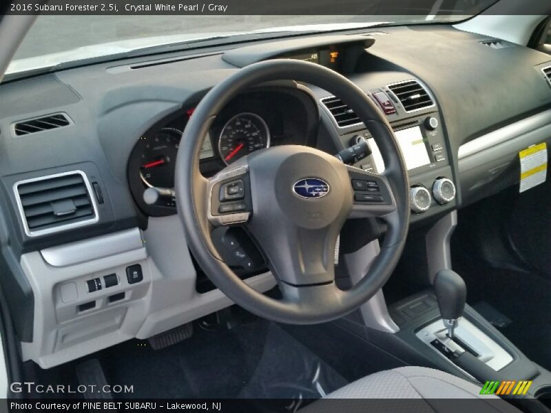 Crystal White Pearl / Gray 2016 Subaru Forester 2.5i