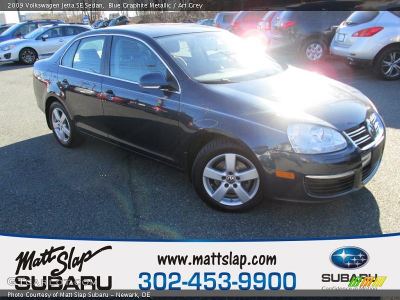 Blue Graphite Metallic / Art Grey 2009 Volkswagen Jetta SE Sedan