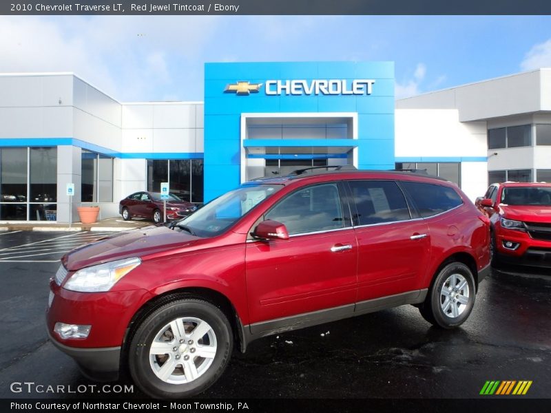 Red Jewel Tintcoat / Ebony 2010 Chevrolet Traverse LT