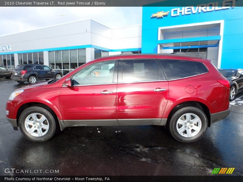 Red Jewel Tintcoat / Ebony 2010 Chevrolet Traverse LT