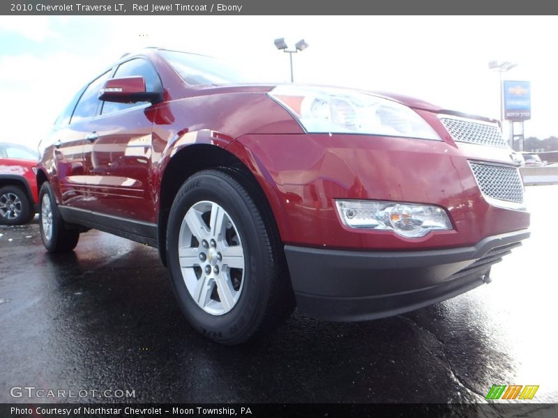 Red Jewel Tintcoat / Ebony 2010 Chevrolet Traverse LT