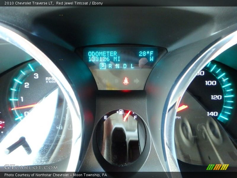 Red Jewel Tintcoat / Ebony 2010 Chevrolet Traverse LT