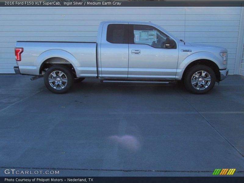 Ingot Silver / Medium Earth Gray 2016 Ford F150 XLT SuperCab