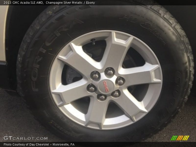 Champagne Silver Metallic / Ebony 2013 GMC Acadia SLE AWD