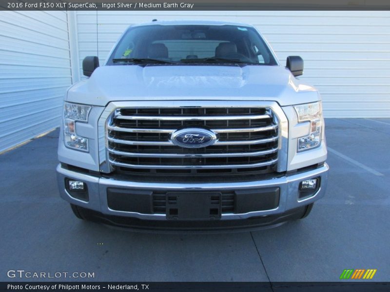 Ingot Silver / Medium Earth Gray 2016 Ford F150 XLT SuperCab