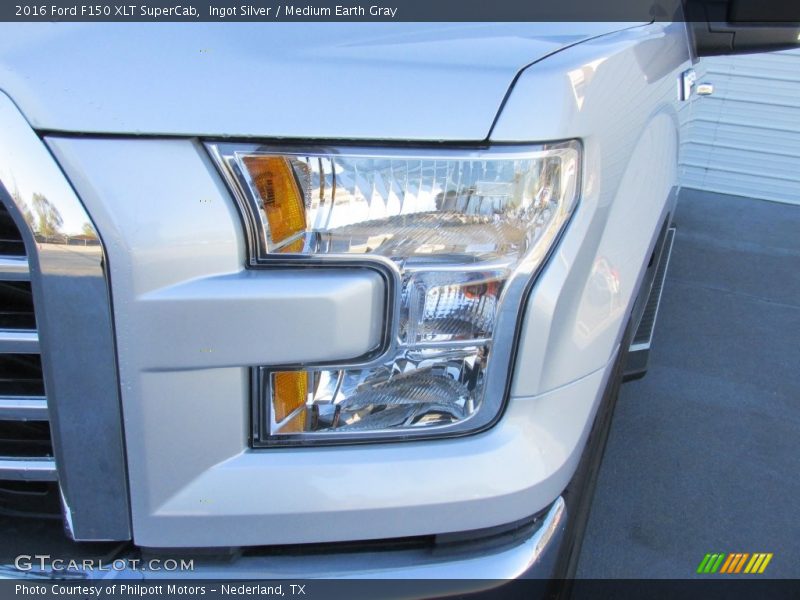 Ingot Silver / Medium Earth Gray 2016 Ford F150 XLT SuperCab