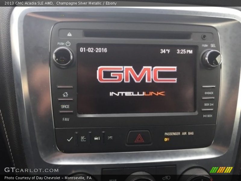 Champagne Silver Metallic / Ebony 2013 GMC Acadia SLE AWD