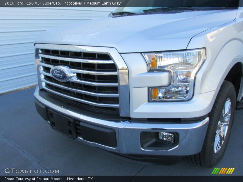 Ingot Silver / Medium Earth Gray 2016 Ford F150 XLT SuperCab