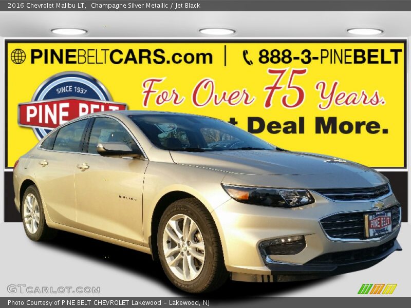 Champagne Silver Metallic / Jet Black 2016 Chevrolet Malibu LT