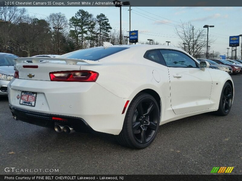 Summit White / Adrenaline Red 2016 Chevrolet Camaro SS Coupe