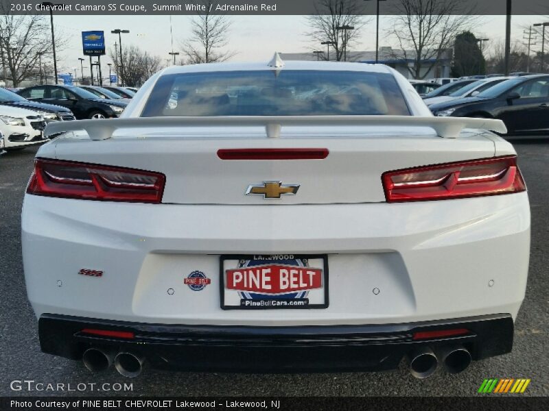 Summit White / Adrenaline Red 2016 Chevrolet Camaro SS Coupe