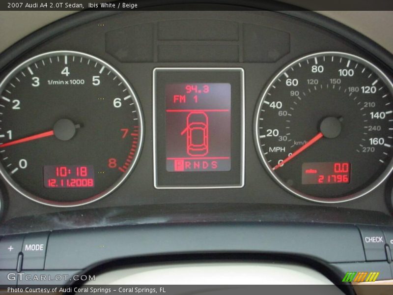 Ibis White / Beige 2007 Audi A4 2.0T Sedan