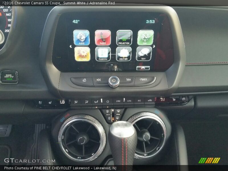 Summit White / Adrenaline Red 2016 Chevrolet Camaro SS Coupe