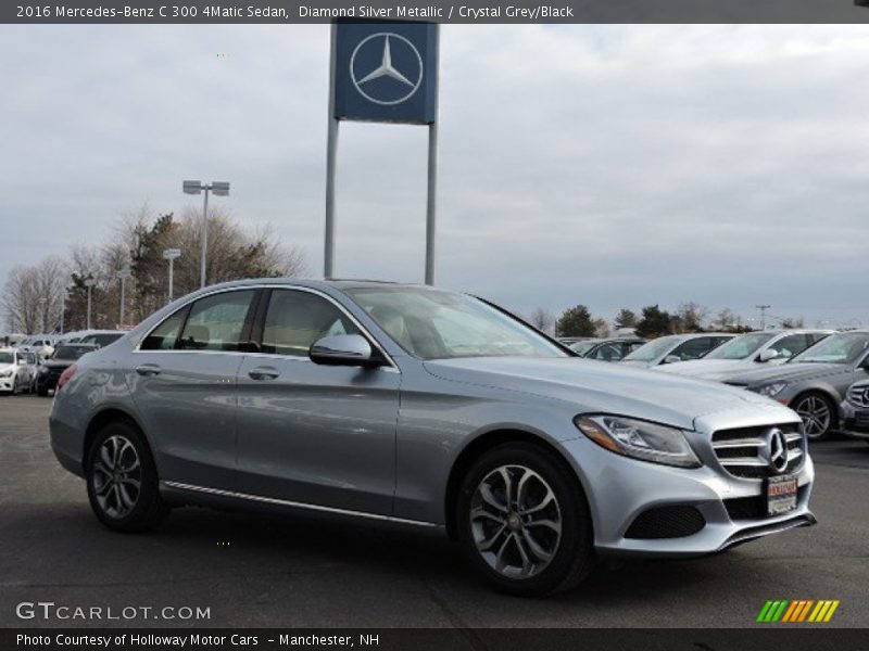 Diamond Silver Metallic / Crystal Grey/Black 2016 Mercedes-Benz C 300 4Matic Sedan