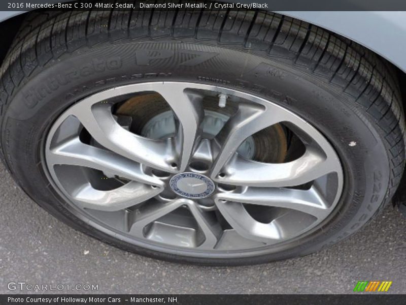 Diamond Silver Metallic / Crystal Grey/Black 2016 Mercedes-Benz C 300 4Matic Sedan