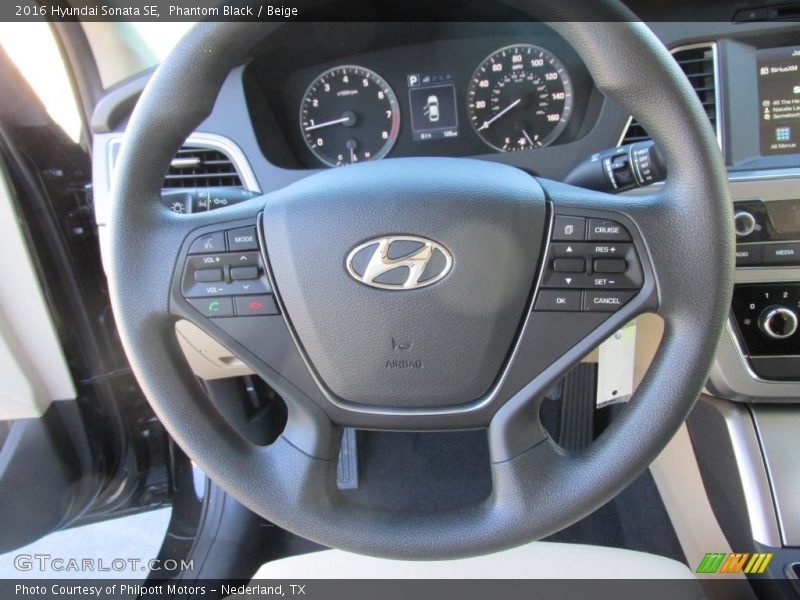 Phantom Black / Beige 2016 Hyundai Sonata SE