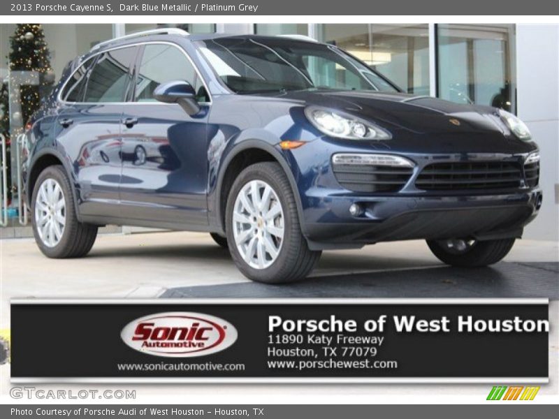 Dark Blue Metallic / Platinum Grey 2013 Porsche Cayenne S