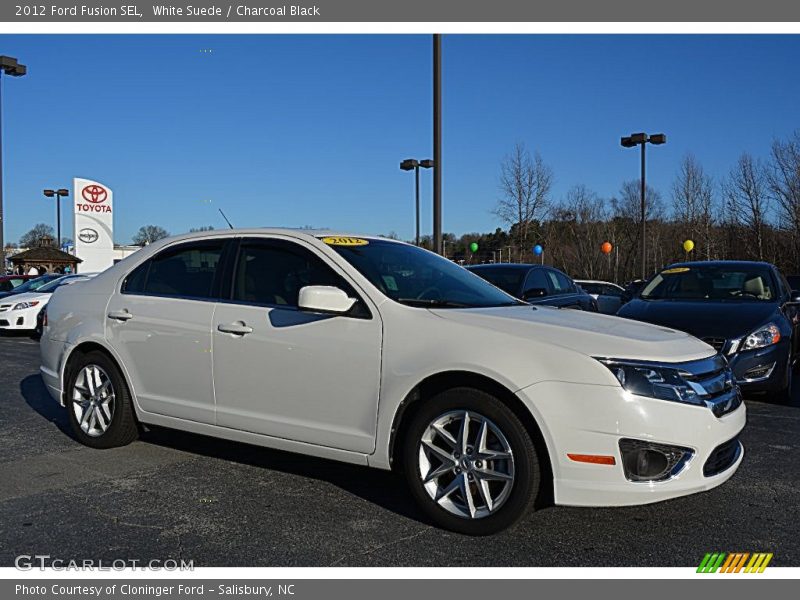 White Suede / Charcoal Black 2012 Ford Fusion SEL