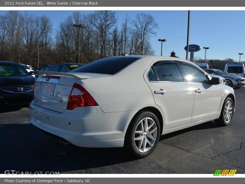 White Suede / Charcoal Black 2012 Ford Fusion SEL