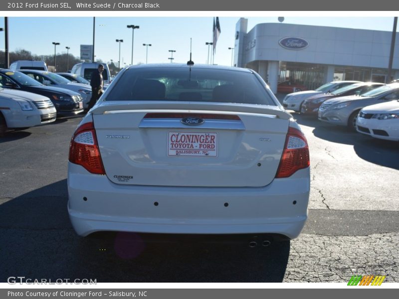 White Suede / Charcoal Black 2012 Ford Fusion SEL