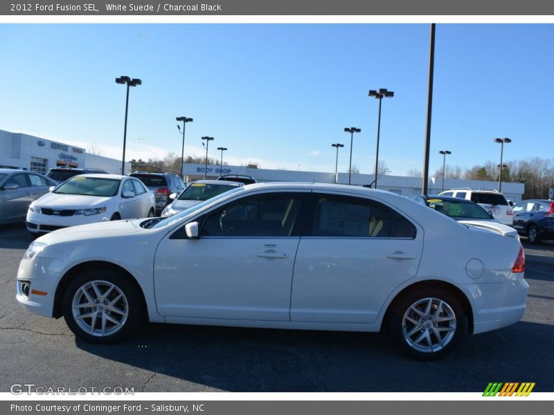 White Suede / Charcoal Black 2012 Ford Fusion SEL