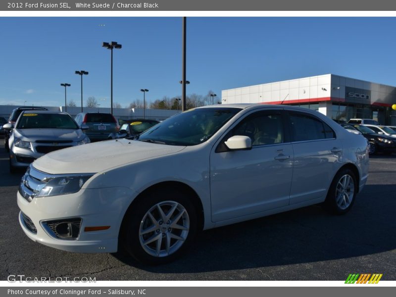 White Suede / Charcoal Black 2012 Ford Fusion SEL