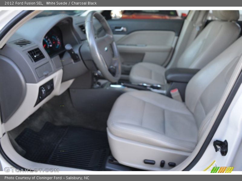 White Suede / Charcoal Black 2012 Ford Fusion SEL