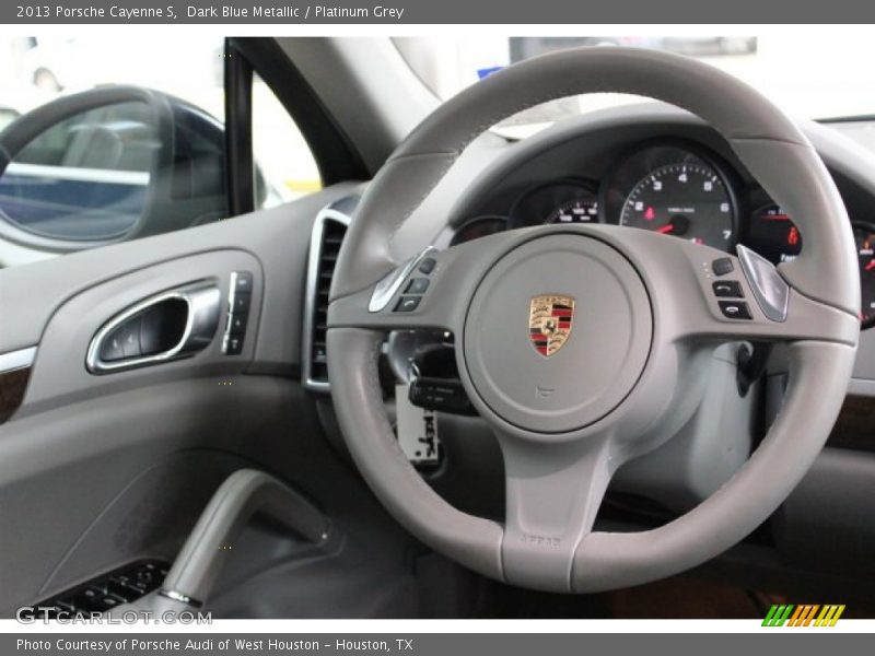 Dark Blue Metallic / Platinum Grey 2013 Porsche Cayenne S