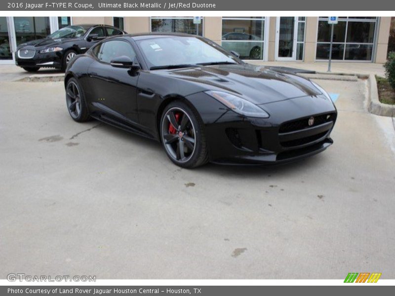 Ultimate Black Metallic / Jet/Red Duotone 2016 Jaguar F-TYPE R Coupe