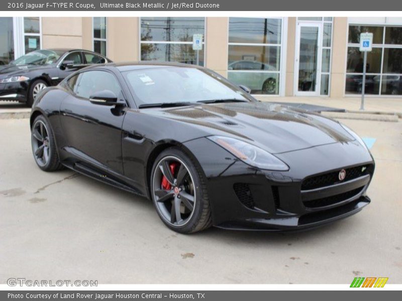 Ultimate Black Metallic / Jet/Red Duotone 2016 Jaguar F-TYPE R Coupe