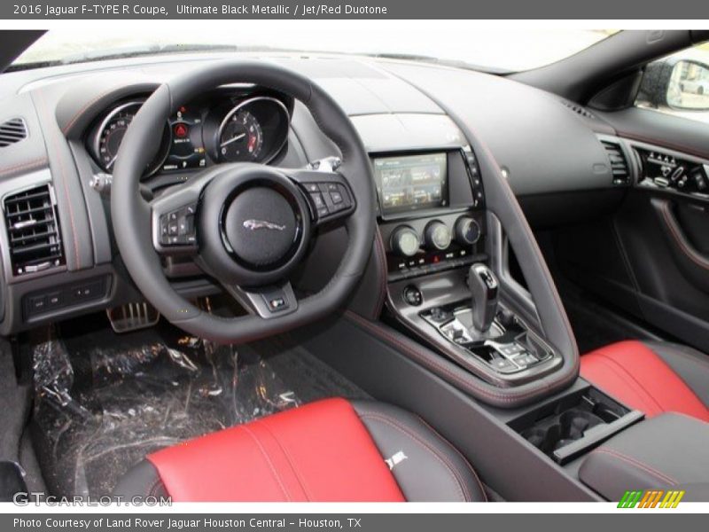 Ultimate Black Metallic / Jet/Red Duotone 2016 Jaguar F-TYPE R Coupe