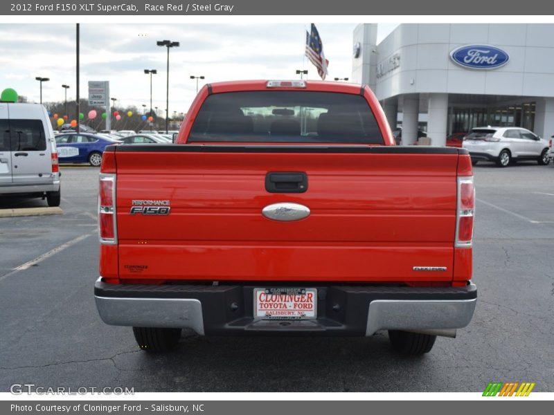 Race Red / Steel Gray 2012 Ford F150 XLT SuperCab
