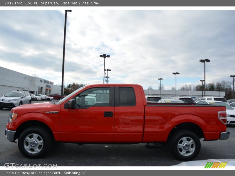 Race Red / Steel Gray 2012 Ford F150 XLT SuperCab