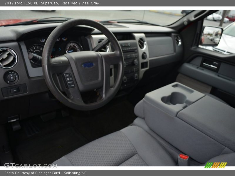 Race Red / Steel Gray 2012 Ford F150 XLT SuperCab