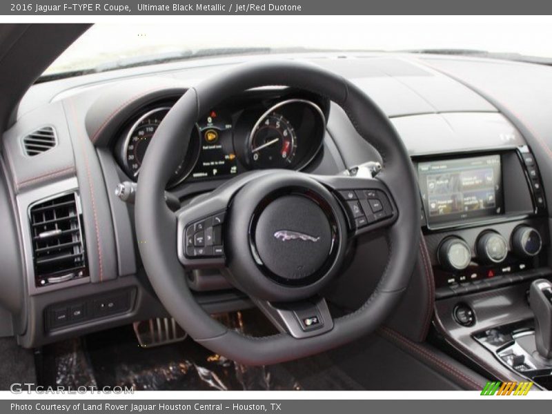 Ultimate Black Metallic / Jet/Red Duotone 2016 Jaguar F-TYPE R Coupe