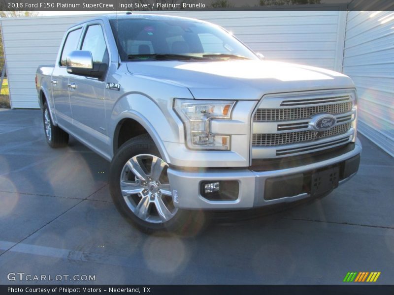 Ingot Silver / Platinum Brunello 2016 Ford F150 Platinum SuperCrew