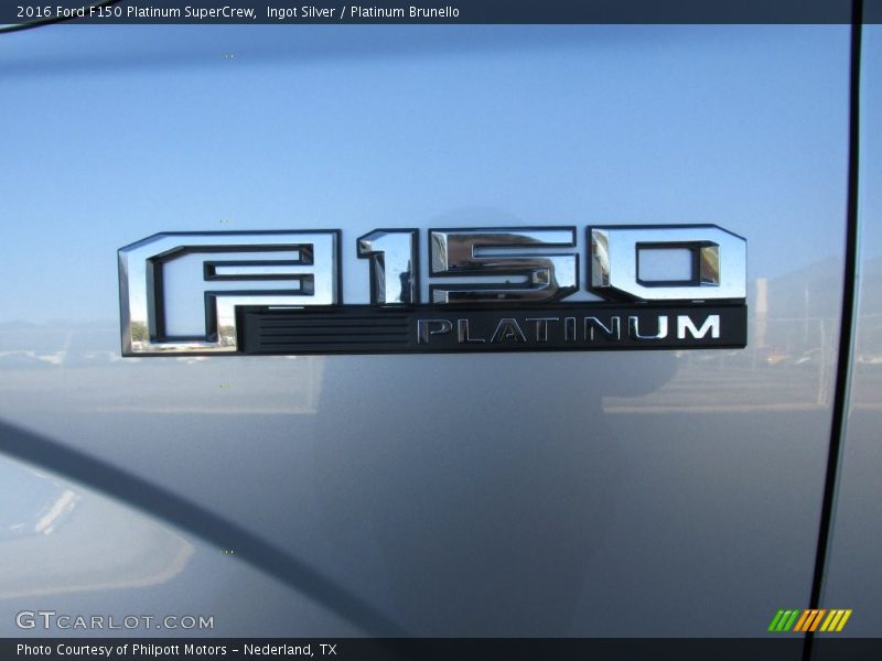 Ingot Silver / Platinum Brunello 2016 Ford F150 Platinum SuperCrew