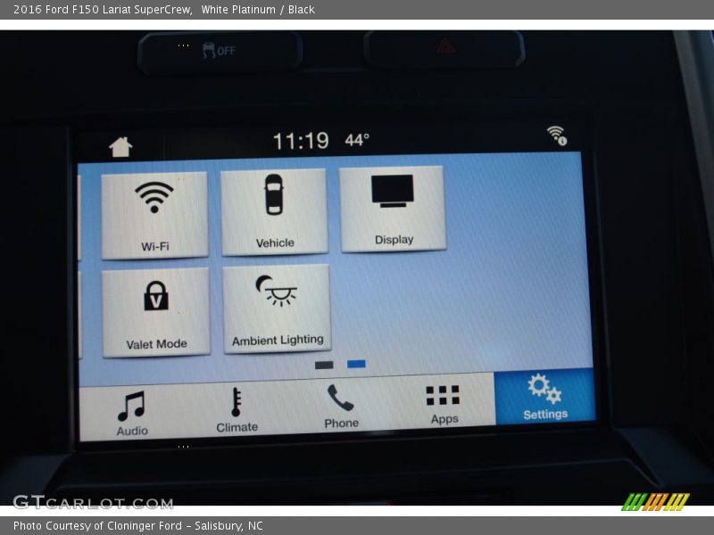 White Platinum / Black 2016 Ford F150 Lariat SuperCrew