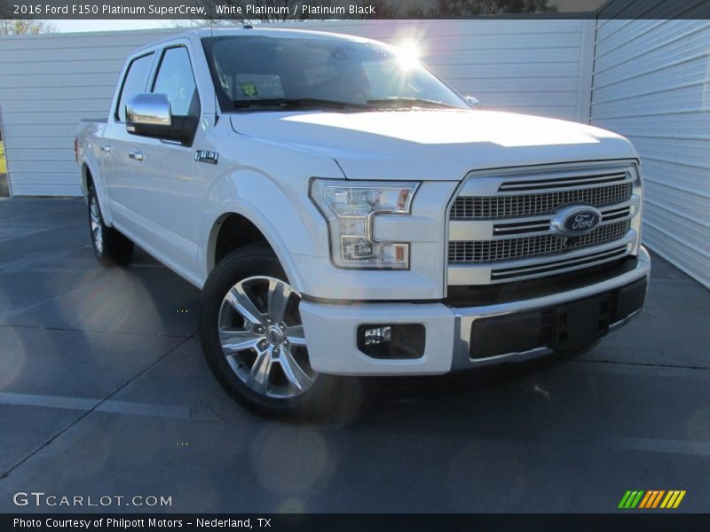 White Platinum / Platinum Black 2016 Ford F150 Platinum SuperCrew