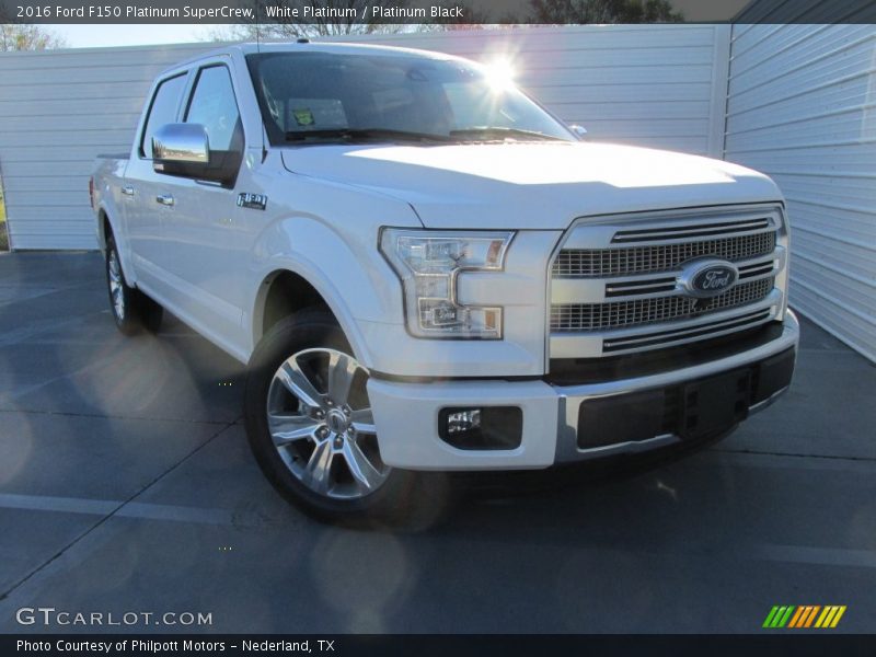 White Platinum / Platinum Black 2016 Ford F150 Platinum SuperCrew