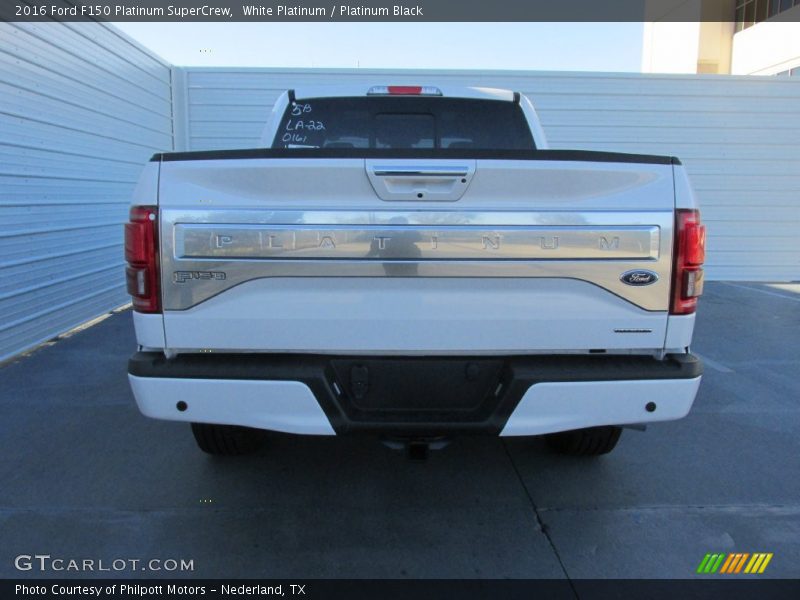 White Platinum / Platinum Black 2016 Ford F150 Platinum SuperCrew