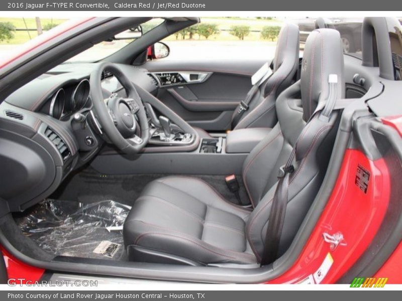  2016 F-TYPE R Convertible Jet/Red Duotone Interior