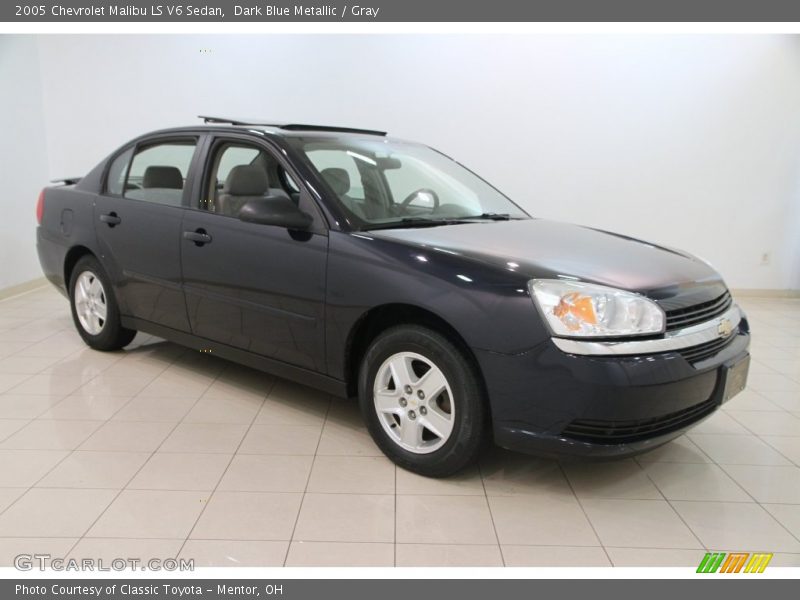 Dark Blue Metallic / Gray 2005 Chevrolet Malibu LS V6 Sedan