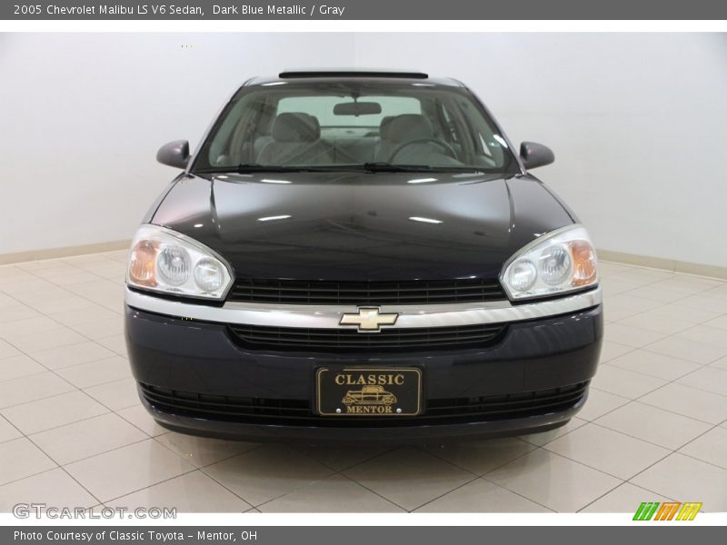 Dark Blue Metallic / Gray 2005 Chevrolet Malibu LS V6 Sedan