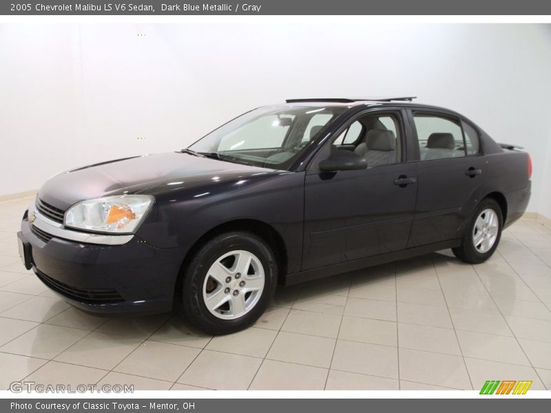 Dark Blue Metallic / Gray 2005 Chevrolet Malibu LS V6 Sedan