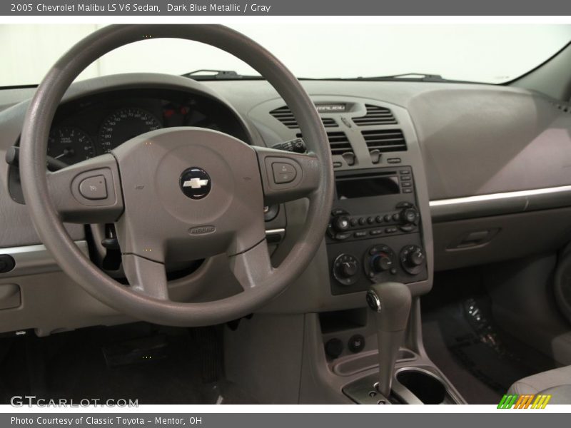 Dark Blue Metallic / Gray 2005 Chevrolet Malibu LS V6 Sedan