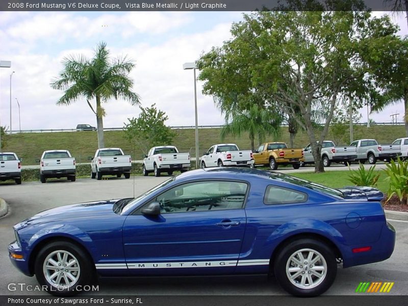Vista Blue Metallic / Light Graphite 2008 Ford Mustang V6 Deluxe Coupe