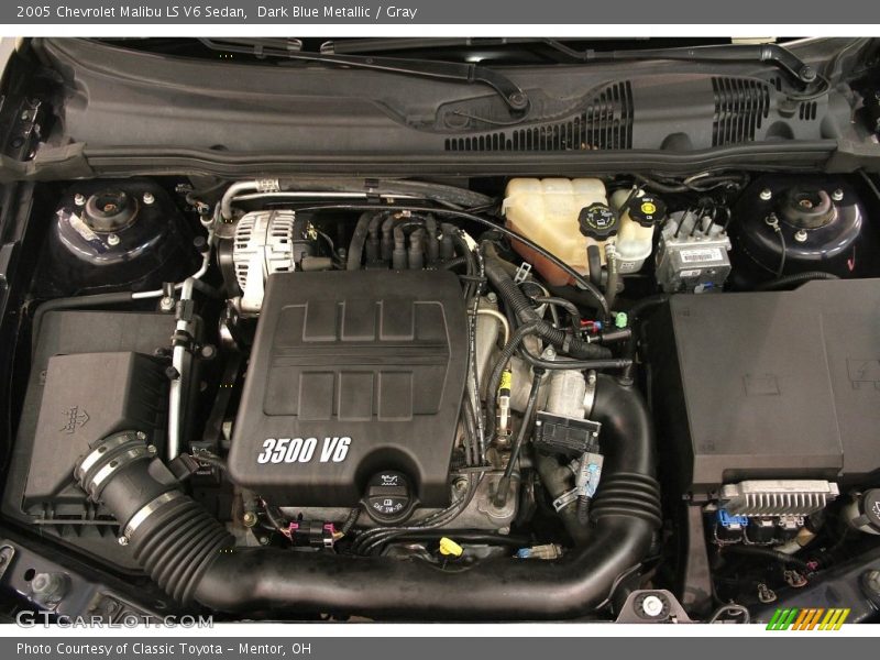 Dark Blue Metallic / Gray 2005 Chevrolet Malibu LS V6 Sedan