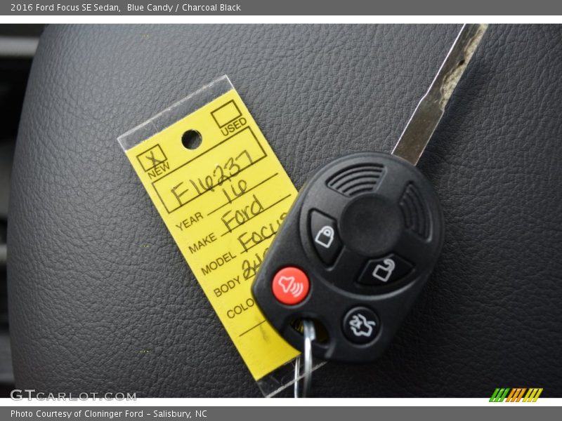 Blue Candy / Charcoal Black 2016 Ford Focus SE Sedan