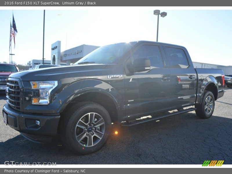 Lithium Gray / Black 2016 Ford F150 XLT SuperCrew